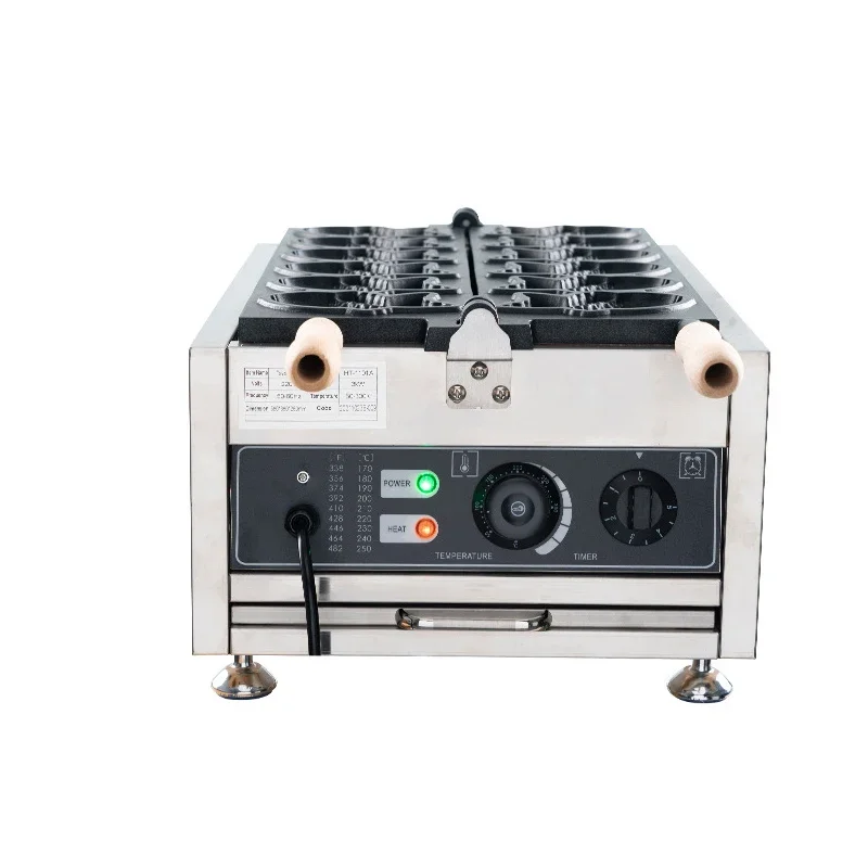 Fish Shape With Close Mouth Taiyaki Maker Commercial Fish Shaped Waffle Electric Taiyaki Machine