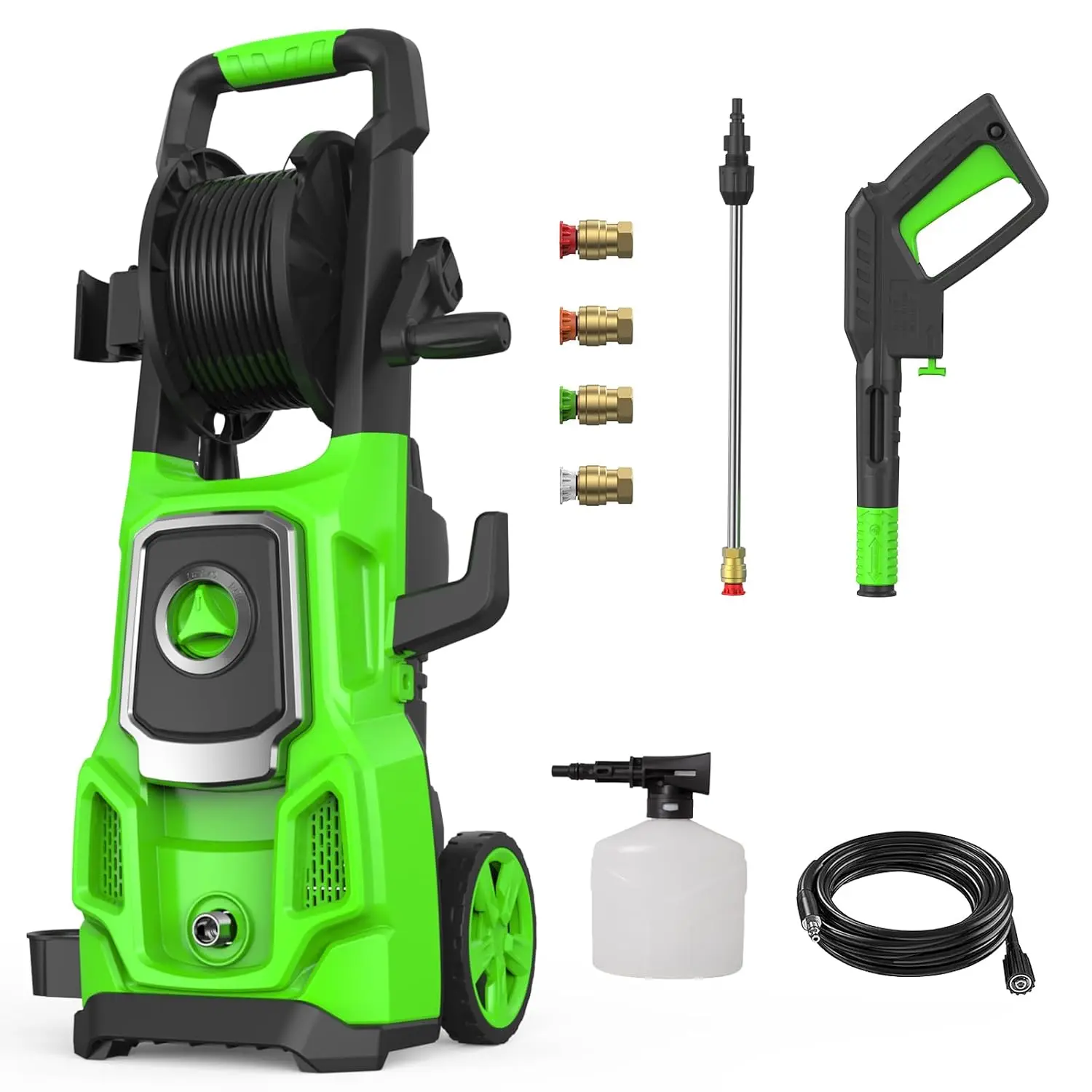 Pressure Washer, SWIPESMITH 4500 Max PSI, 3.2GPM Power Washer Machine with Hose Reel,4 Quick Connect Nozzles, Foam Cann