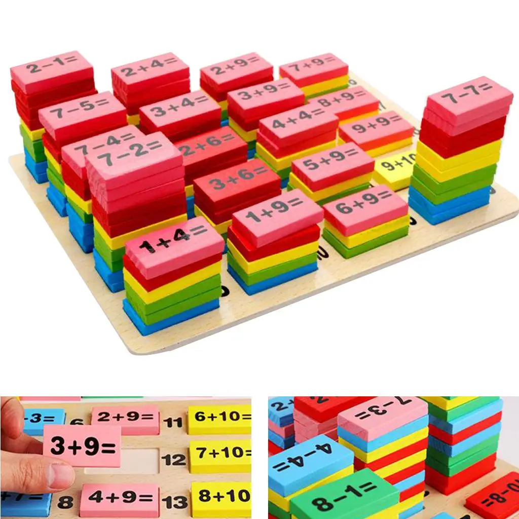 110Pc Crianças De Madeira Placa de Contagem de Matemática Números Educacionais Montessori