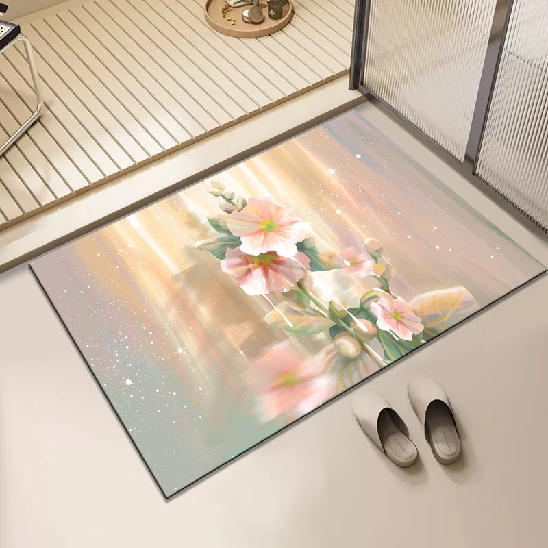 سجادة أرضية المطبخ غير قابلة للانزلاق ومقاومة للزيوت، وسادة قدم للحمام سريعة الجفاف، وسادة تصريف ناعمة مقاومة للأوساخ #4