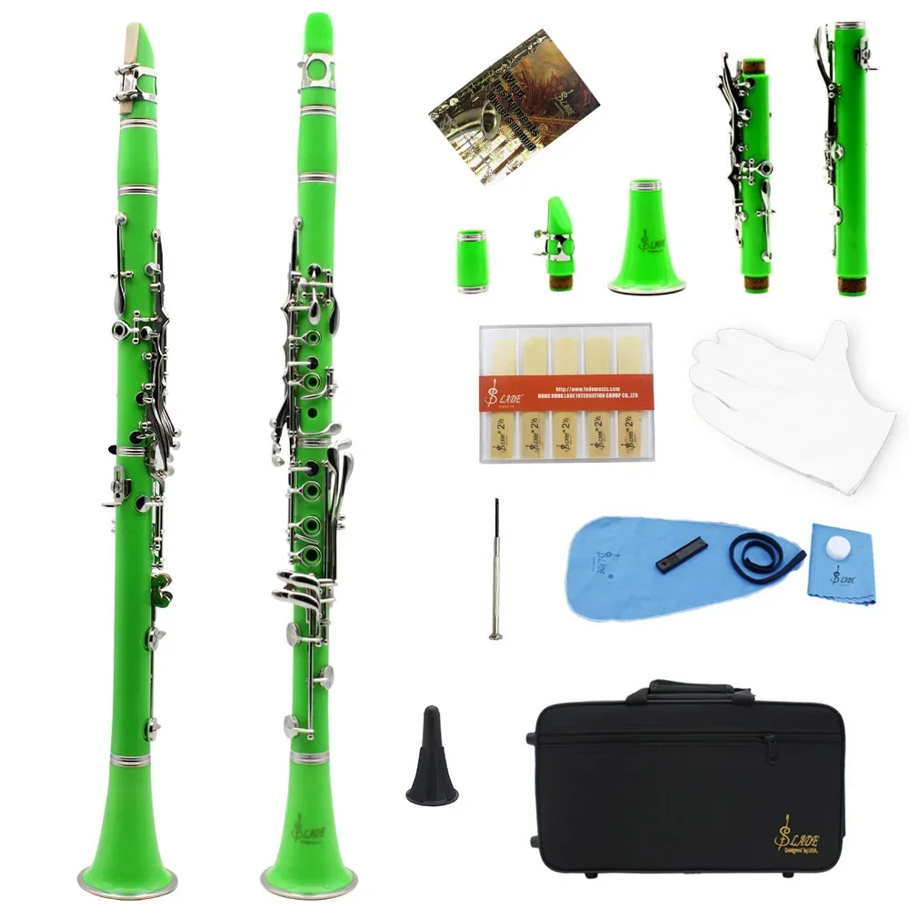 SLADE Bb Clarinet 17 مفتاحًا أدوات آلات النفخ الخشبية الباكليت الراقية تينور كلارينيت بلاكويند أداة أداء الكلارينيت المتخصصة #5