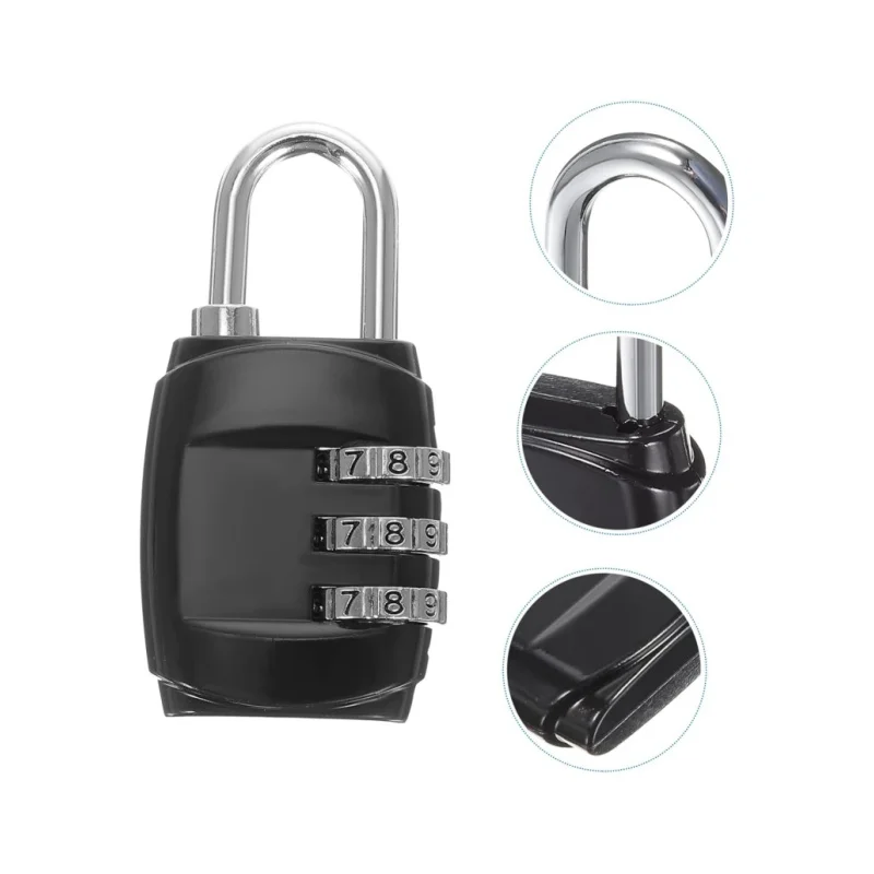 7 Colors Digit Password Lock Combination Suitcase Luggage Metal Code Password Locks Padlock Travel Safe Anti-Theft Color Locks view 3