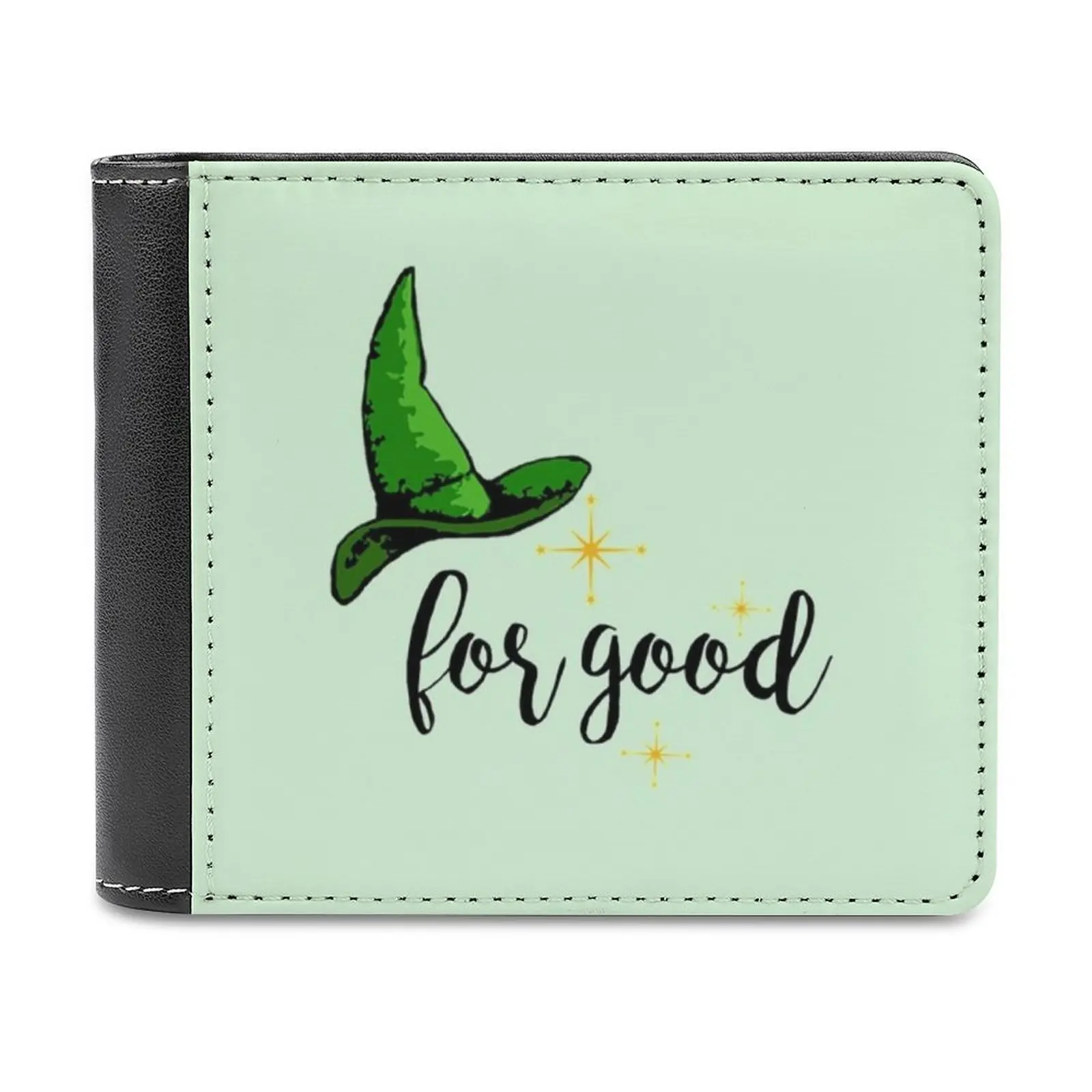 

Кожаный кошелек Elphaba для хорошего, мужской кошелек, персонализированный кошелек своими руками, подарок на день отца, Elphaba For Good Glinda Wicked Musical