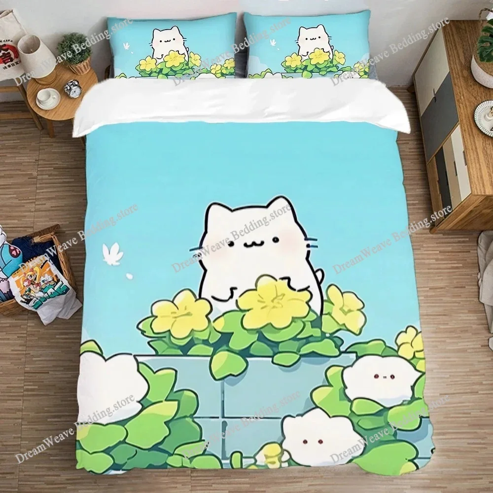 

Fashion 3D Print Anime Bed Sheet Cat Romance Art Bedding Set Single Twin Full Queen King Size Bed Set Adult Bedroom Duvet cover7