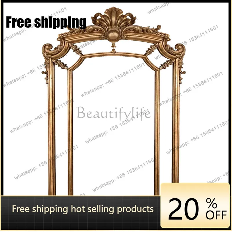 

XX. European-style home rectangular bedroom living room entrance vanity bathroom mirror