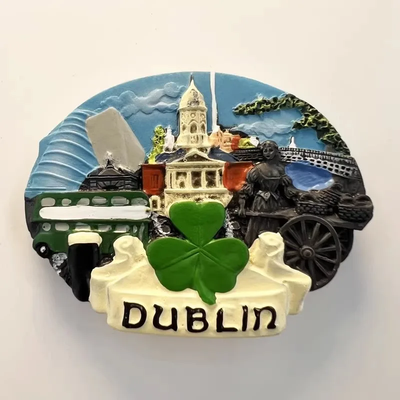 Royaume-uni Dublin Irlande Écosse 3D aimants pour réigérateur Souvenirs touristiques réigérateur autocollants magnétiques décoration de la maison  15
