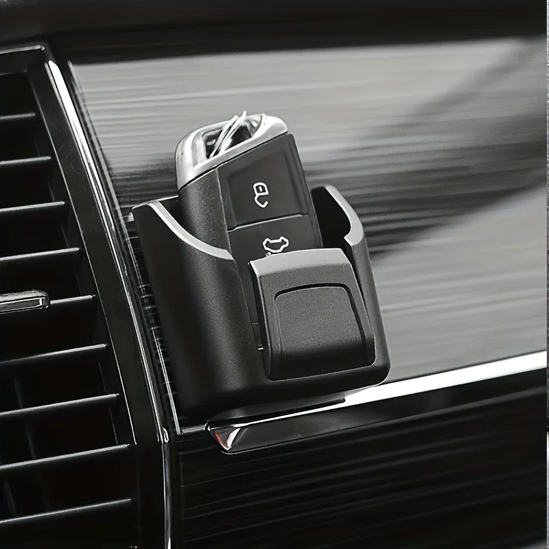 Multifunctional Car Key Storage Box Reusable Back Adhesive Car Dashboard Storage Box Space Saving Small Items Organizing