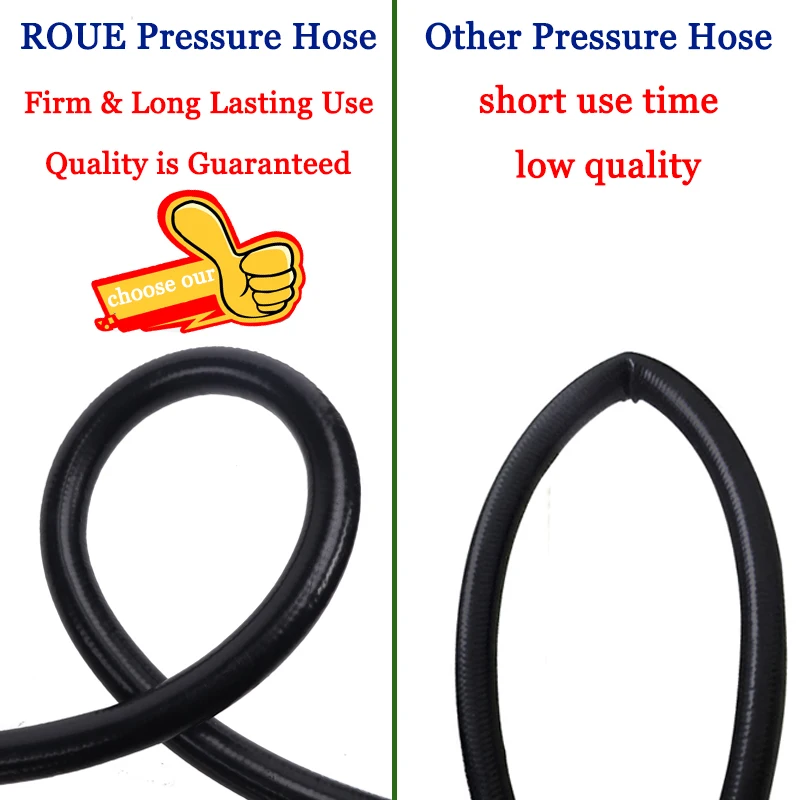 ROUE High Pressure Sewer Hose Pipe Cleaner Water Nozzle Gutter Cleaning Tool For Bosch AQT Aquatak Black Decker Pressure Washer