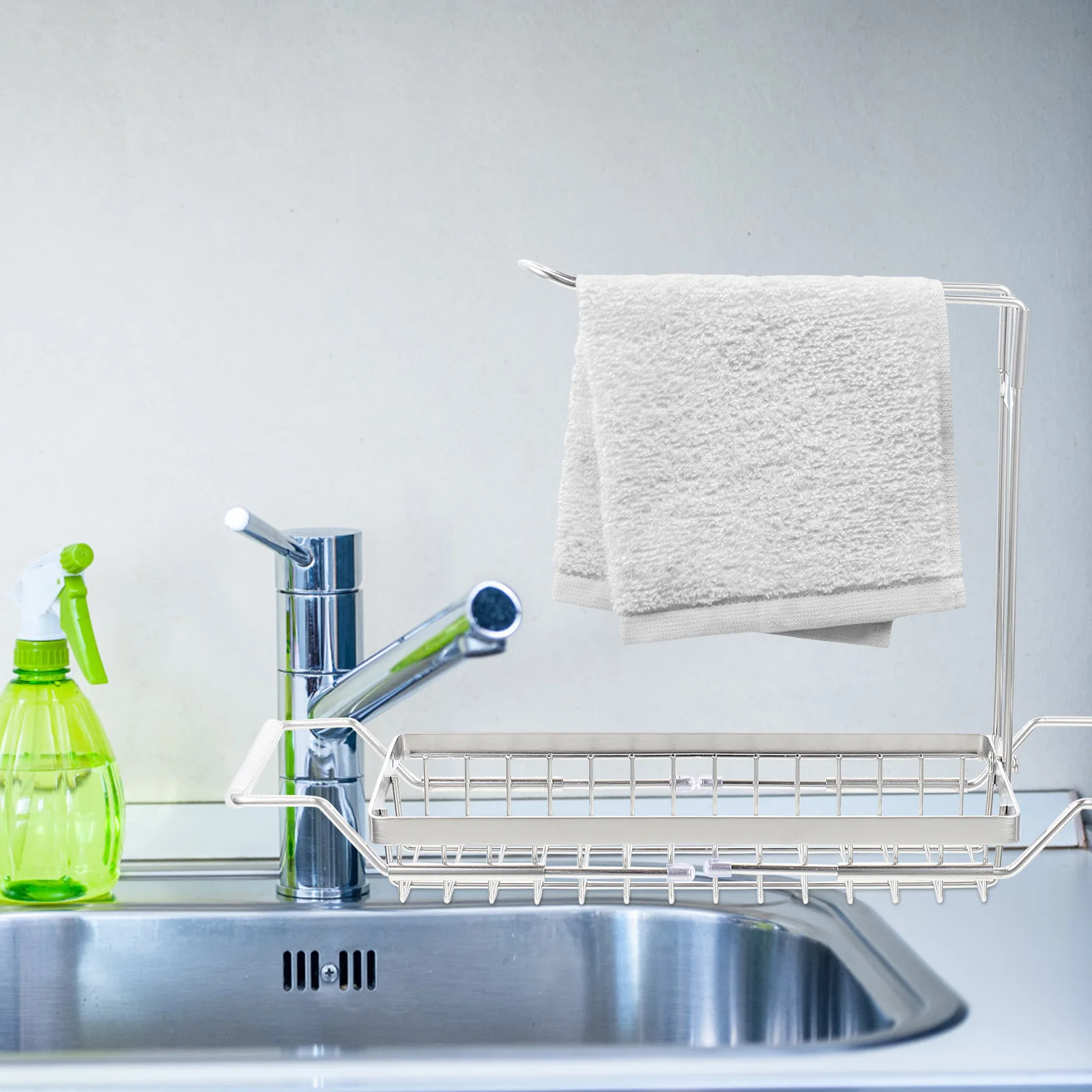 

Стойка из нержавеющей стали, губка для раковины, изливник, сушилка для столовых приборов, кухонные аксессуары, устойчивая к ржавчине стойка из нержавеющей стали