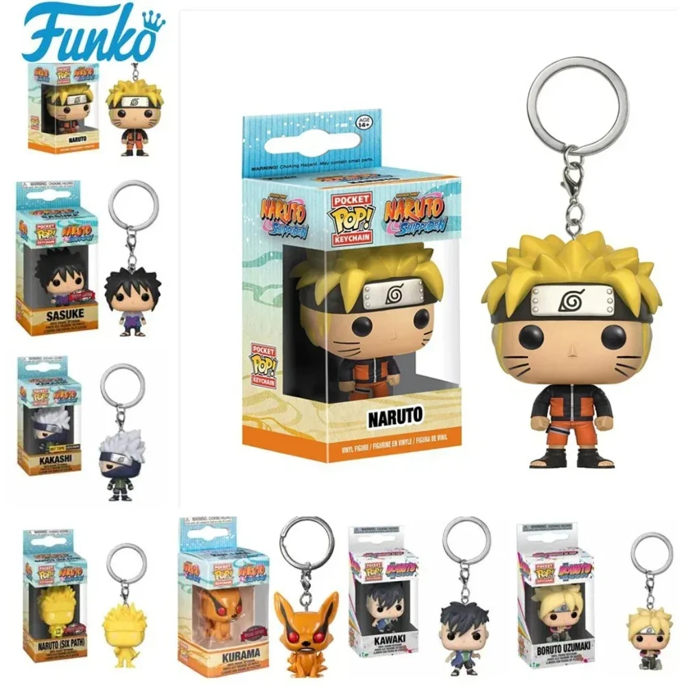 Figuras Funko Pop de anime Naruto, Kurama, Sasuke, Boruto, SIX PATH KAKASHI, figuras de vinilo, llaveros, juguetes de bolsillo, regalos.