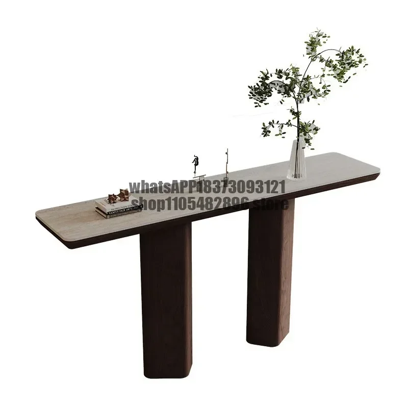 Medieval high-grade travertine rock slab entrance table opposite the door corridor living room entrance table hotel aisle solid