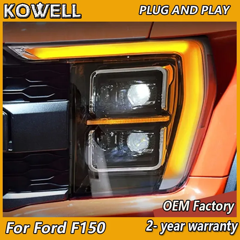 Car Styling for Ford F150 Raptor Headlight 2021-2023 Ford Raptor Head Lamps DRL Dynamic Turn Signal High Beam Projector Lens