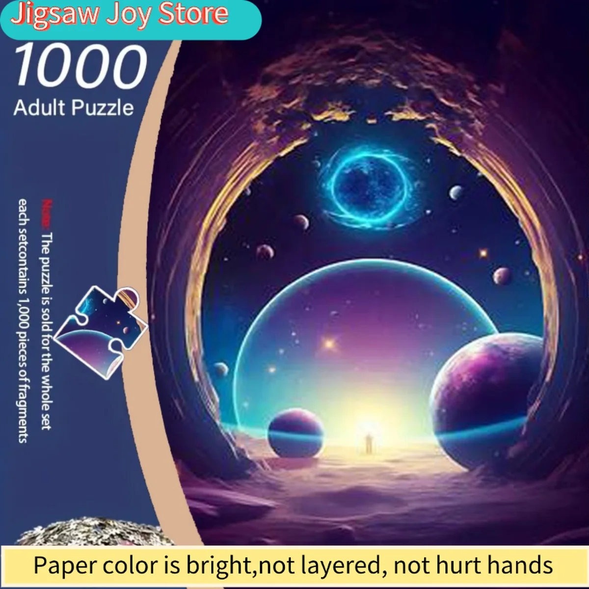 

1000pcs Adult Jigsaw Puzzle - Propeller Plane Flying in the Clouds, Light and Shadow, Educational & Leisure Activity, Enthusia