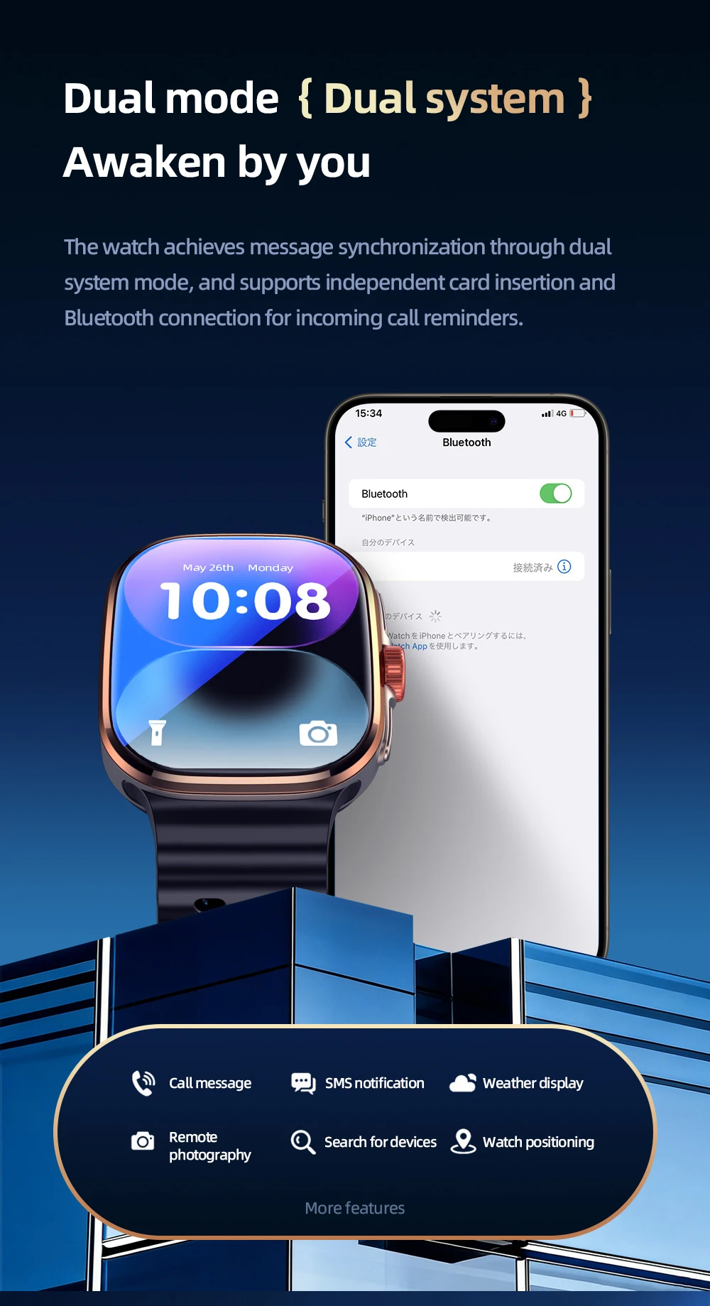 Original M99 Android Smart Watch 2.4inch Amoled 5G LTE Smartwatch With 900W Rotary Camera GPS WIFI Sim Card Slot NFC App Store