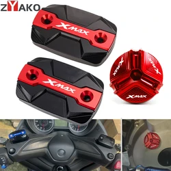 Motocicleta freio dianteiro tampa do reservatório de fluido, tampa do enchimento do óleo do motor, Yamaha XMAX 300, 2023, XMAX300, X-MAX 250, 2017-2022, 2023