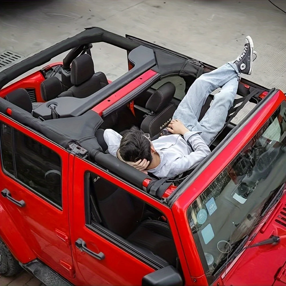 

1-Pack Multi-Function Cargo Net for Jeep Wrangler, Fits 1987-2023 YJ/TJ/JK/JKU/JL/JT, Also Works as Roof Hammock & Gift