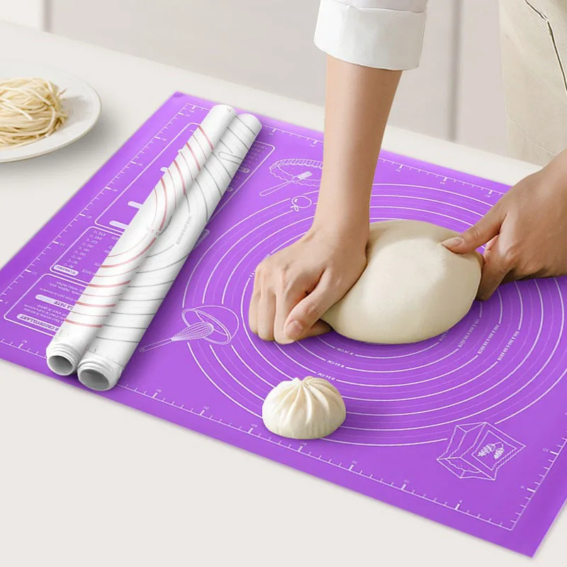 30X40CM 45x60CM Silicone Pad Kneading Pad With Scale Meter Pastry Fondant Mat Kitchen Baking Special Silicone Mat