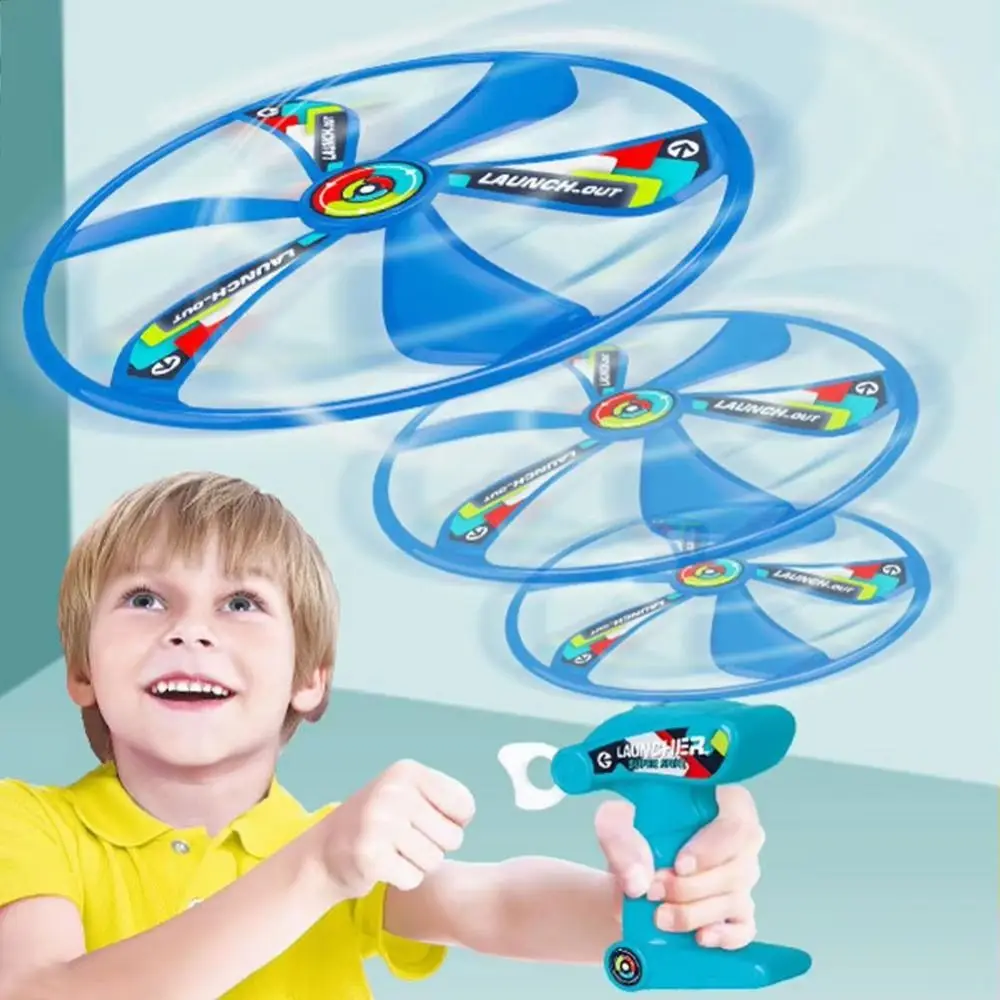 Divertido lanzador Spinner Pull Flying Ripcord giratorio educativo Ripcord Sky Spin juguetes dibujos animados atmósfera Prop libélula al aire libre