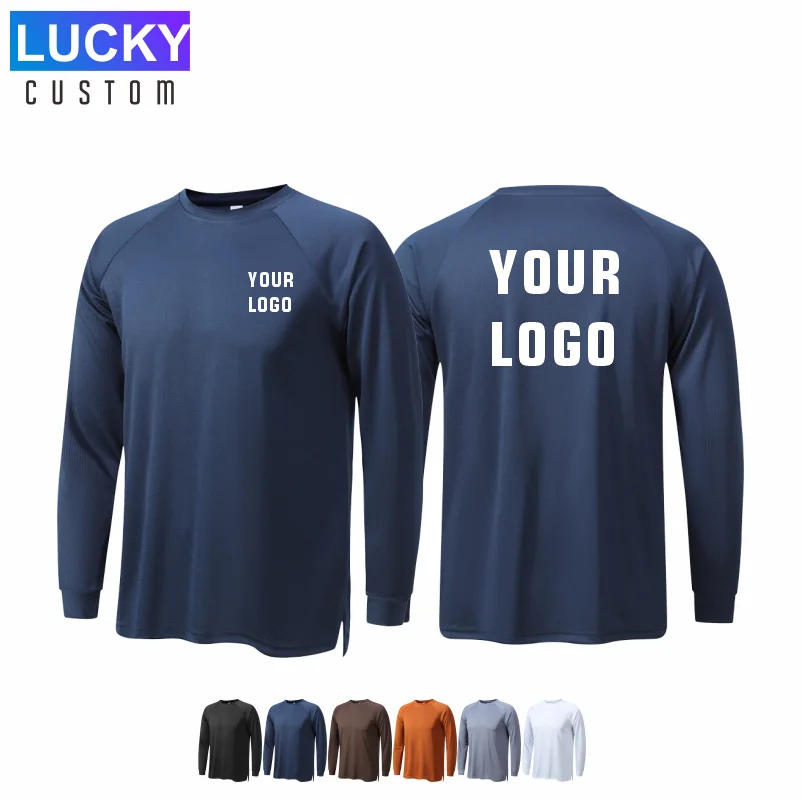 

Customized Print Men's Long Sleeves T-shirt Running Fitness Top Quick Drying Tight Training Gym Sports Running Shirt Jersey
