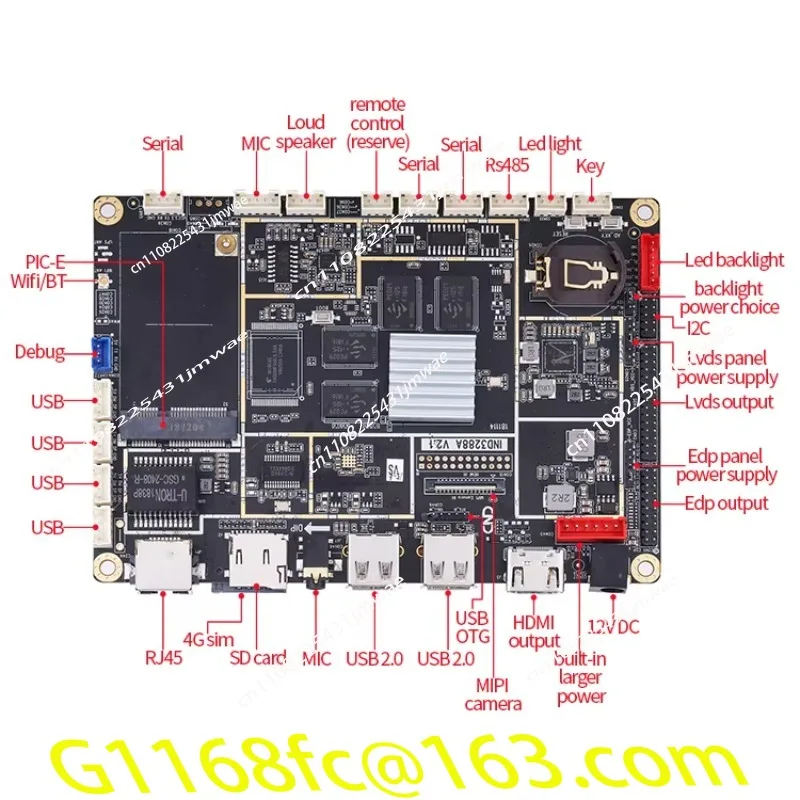 5-Inch 7-inch 8-inch LCD touchscreen capacitive monitoring module with Android board