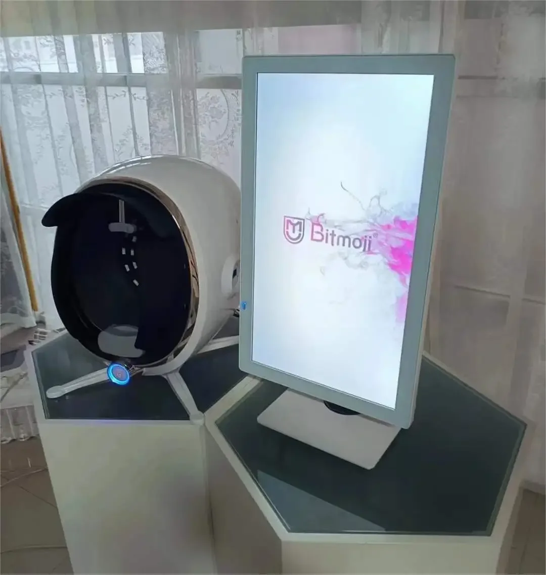 2025 Nieuwe Verbeterde 21,5 Inch Display Huidanalyse Machine 3d Huid Scanner Intelligente Detecteren Huid Tester met 16 taal