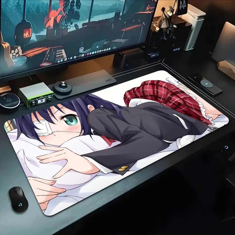 Takanashi Rikka Anime Mouse Pad 500X1000 mm Large Gaming Mousepad Gamer XL Rubber Otaku Keyboard Pad Laptop Desk Mat