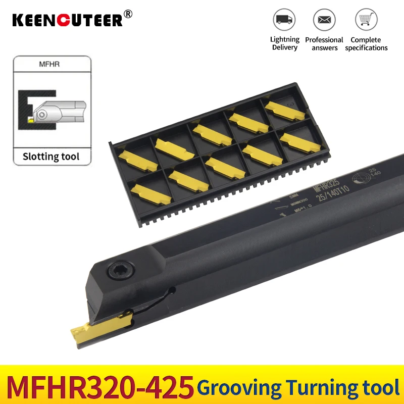 MFHR/L320-425 25/140mm Grooving Tool Holder MGMN300/400 Carbide Insert MFHR/L Straight Shank Internal Turning Tool Lathe Bar