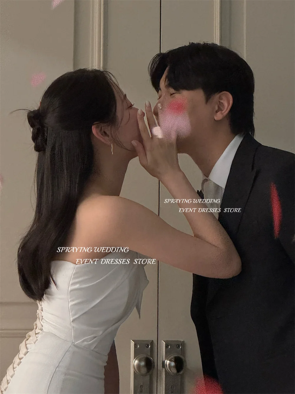 SPRAYING Elegant Ivory Wedding Dress Korea Photo Shoot One Shoulder Mermaid Long Bridal Gowns Corset Customized 웨딩드레스 2026