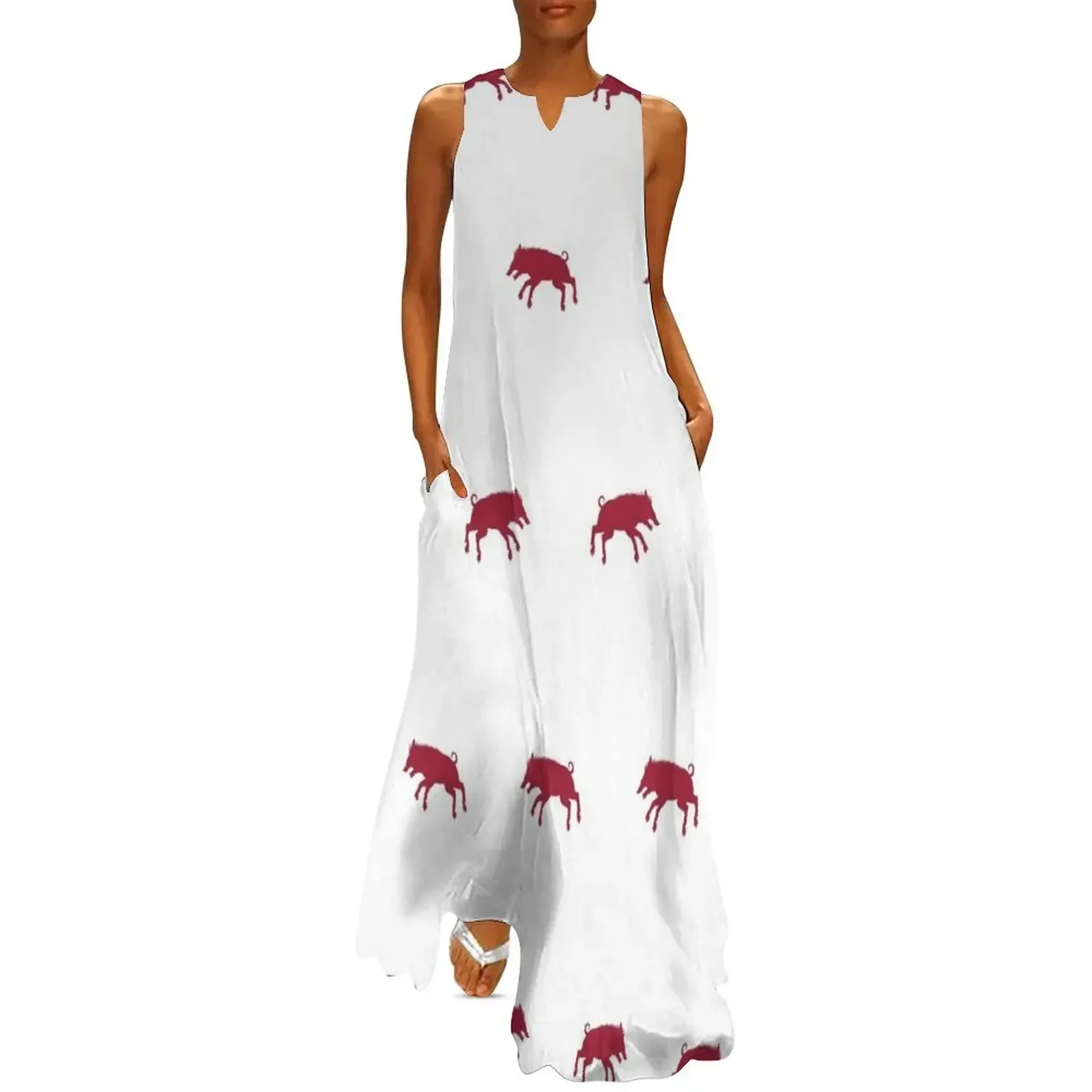 

Red Razorback Long Dress chic and elegant woman dress cute dress women's fashion dresses