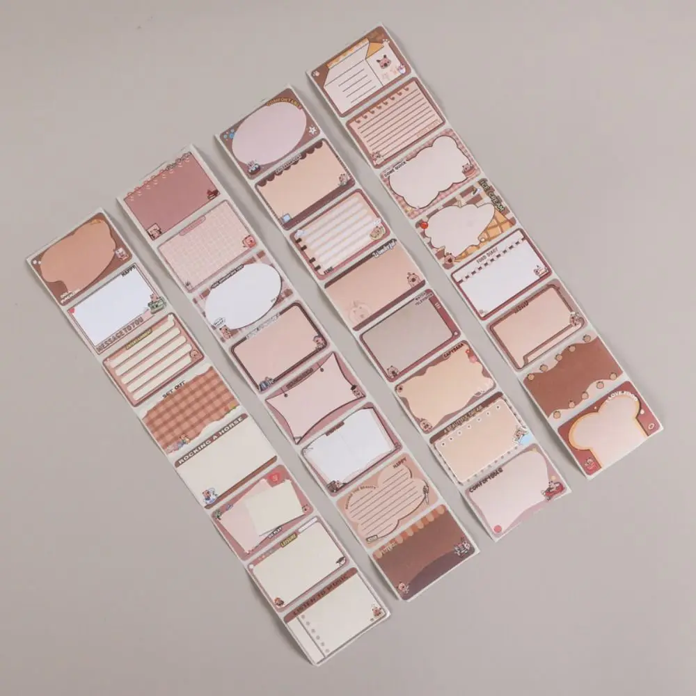 Kawaii Capybara Sticky Notes Portable Creative Pull-out Sticky Notes Roll Paper Type Pullable Capybara Memo Pad School Supplies