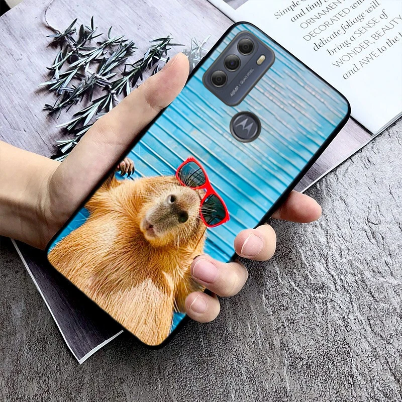 الحيوان كابيبارا جراب هاتف لموتورولا موتو G85 G55 G05 G14 G75 G31 G50 G10 G20 G30 G60 G13 G32 G84 G54 G53 G72 G24 الطاقة #3