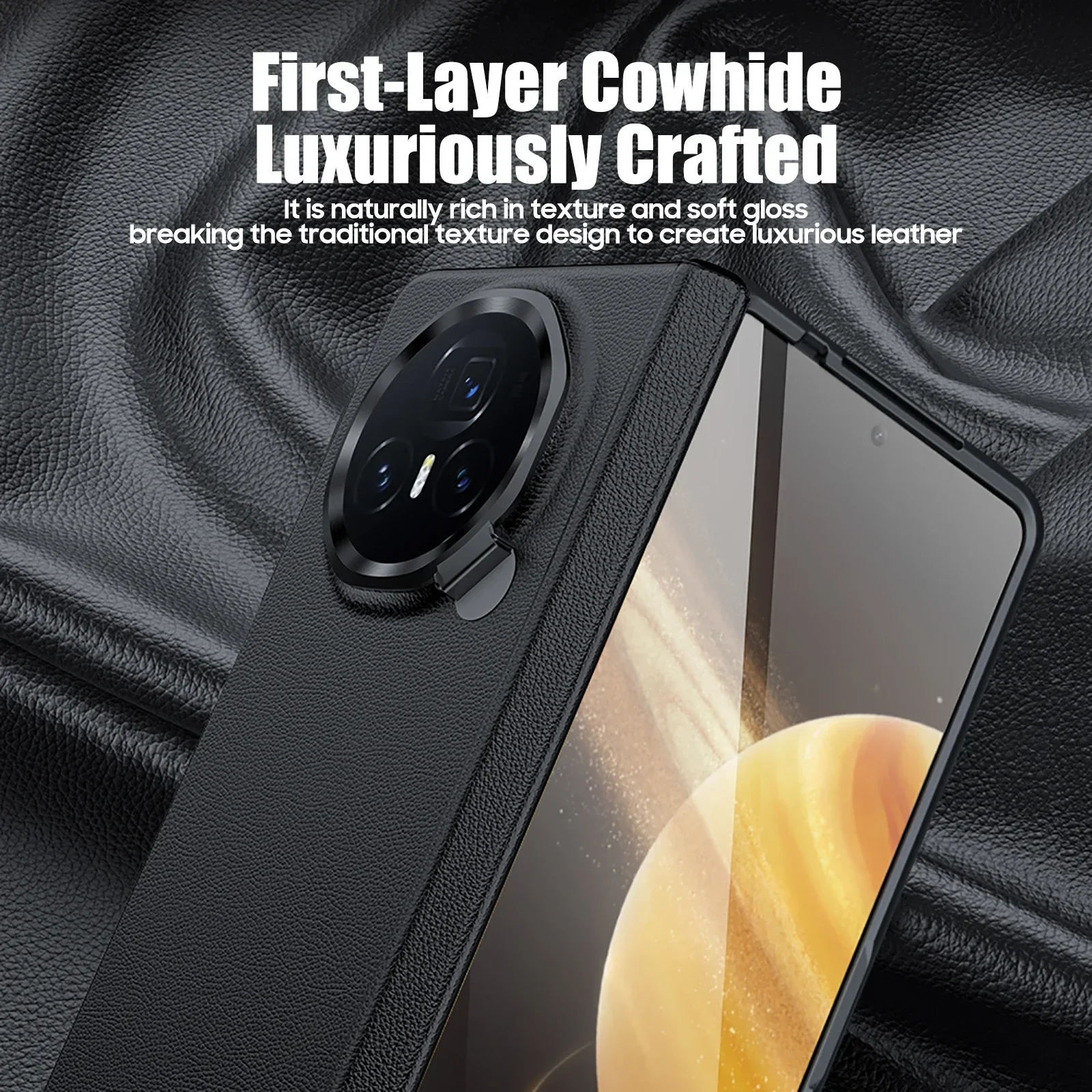 for Honor Magic V3 Phone Case Film Integrated Central Axis All-Inclusive Hinge Lens Bracket for MagicVS3 Leather Protective Case