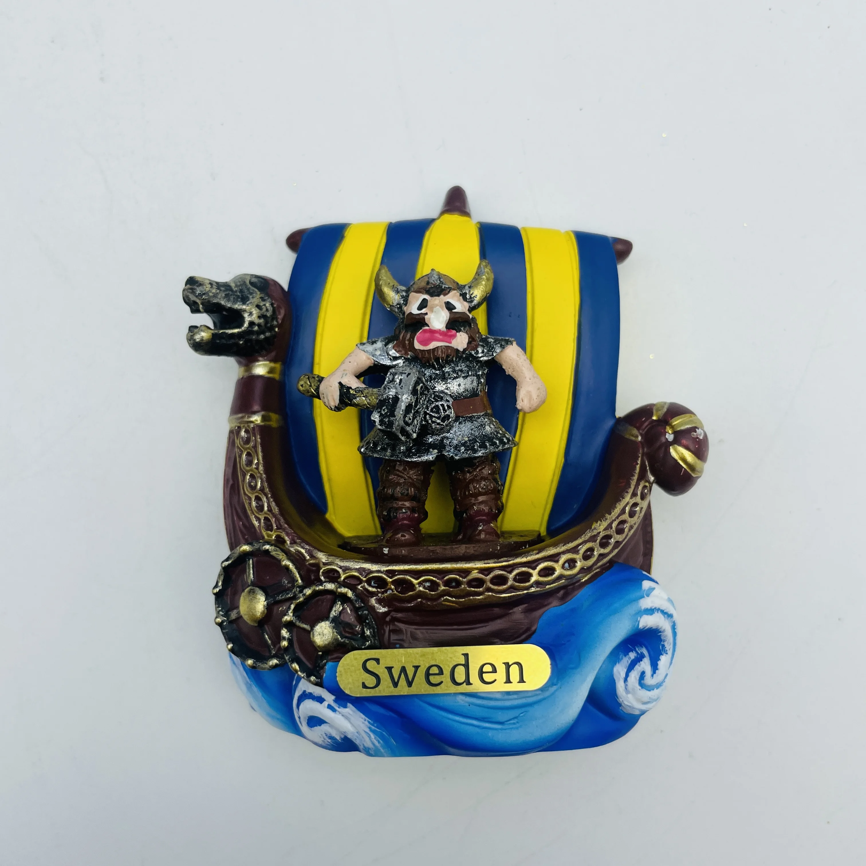 Norway Sweden Viking Ship 3D Resin Fridge Magnet Nordic Souvenir Refrigerator Magnetic Sticker Home Decor Gift