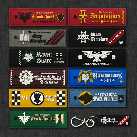 Multifunzionale 3D Gomma 40K Giochi PVC Patch Gancio Supporto 40K Portachiavi Patch Due usi Accessori Etichetta Rubinetto Adesivo per borsa