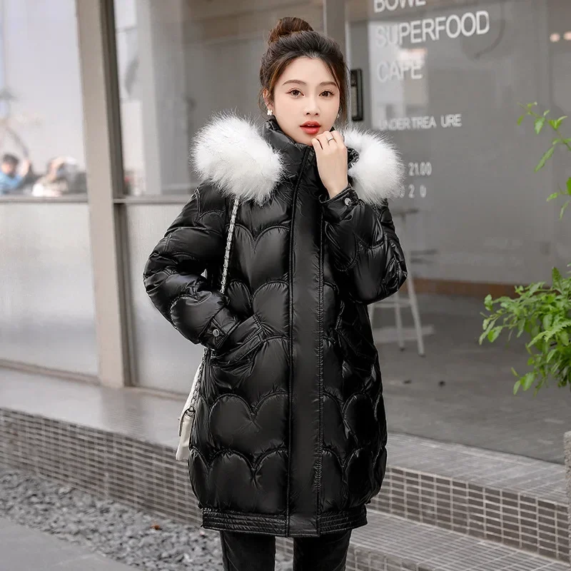 

Winter Women Parkas Jackets Casual Hooded Thicken Warm Cotton Padded Coat Female Ladies Zippers Outwear Jacket Parkas