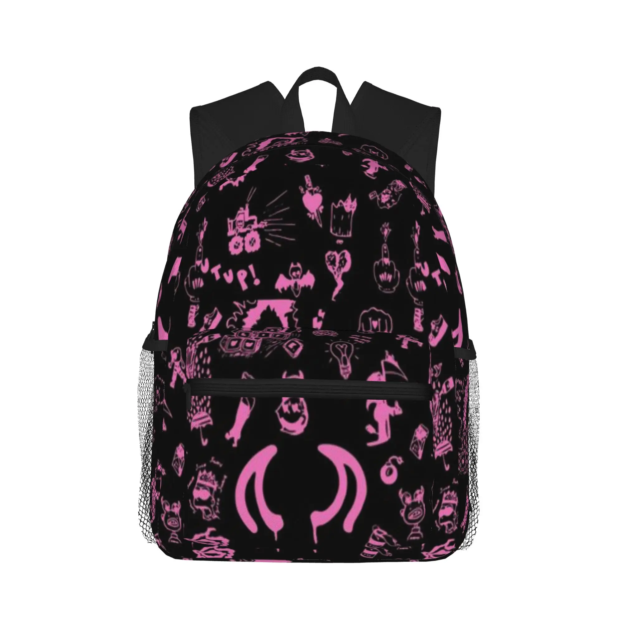 yungblud drawings tattoo sheet (pink)  Casual Backpack for Students and Adults Travel backpack