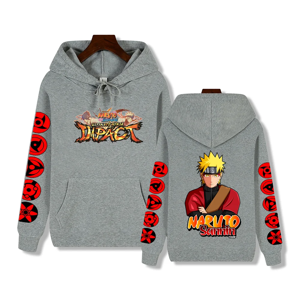 Super bello Naruto stampa autunno/inverno confortevole morbido ispessimento felpa con cappuccio da strada calda moda casual di alta qualità da uomo