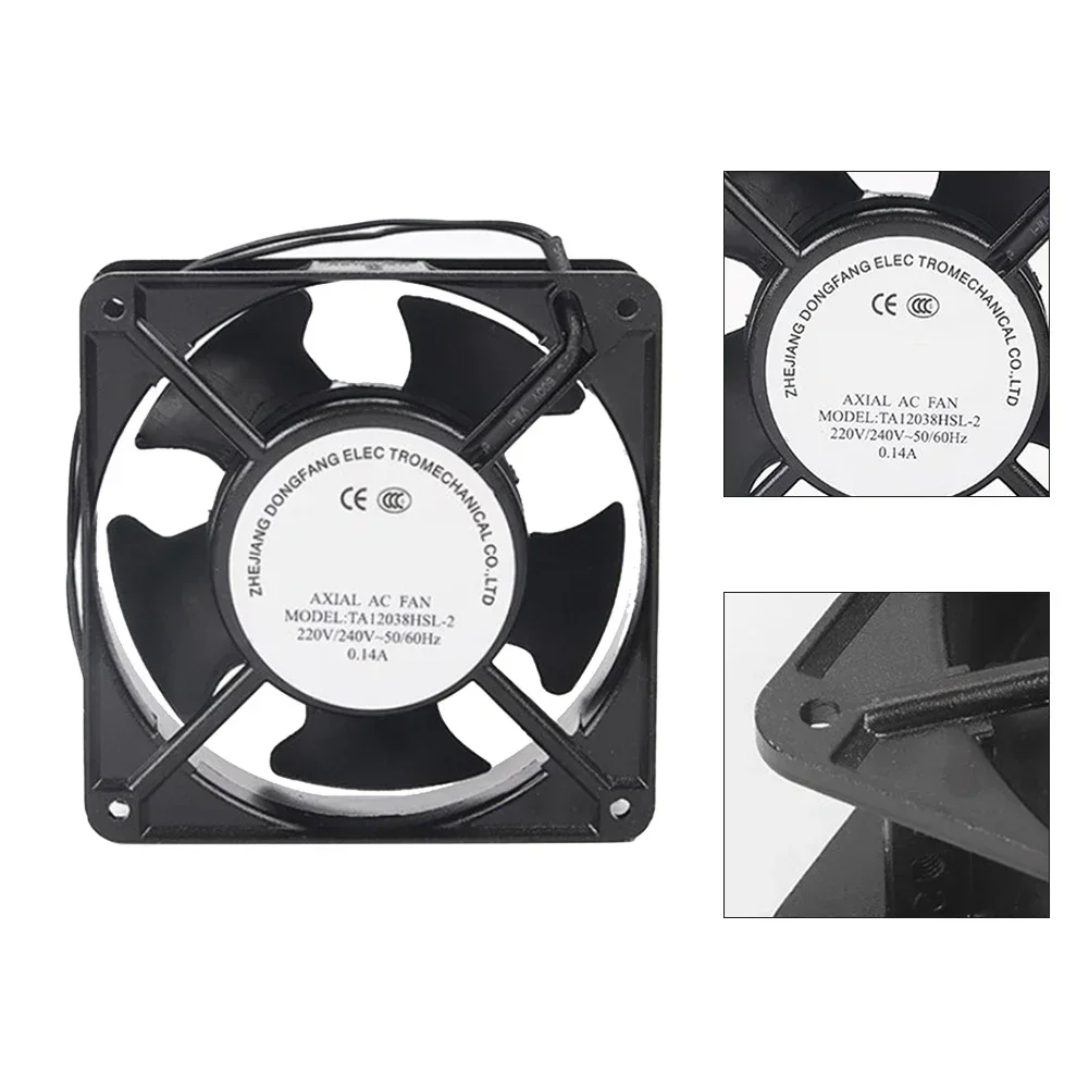 Axial Fan with Metal Blades for Fireplaces Ensures Efficient Circulation of Warm Air While Operating Silently Under Heat