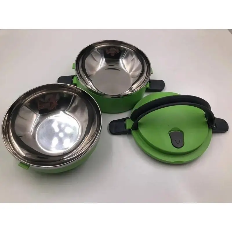 1Pcs Creative 1/2/3/4 Multi-layer Stainless Steel Insulated Lunch Box Round Leakproof Bento Box Portable Food Container Random
