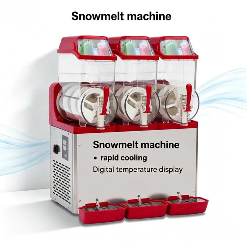 

Snow Melting Machine Commercial 12L*3 Tank Frozen Hot Cold Drink Beverage Milk Fruit Juicer Juice Dispenser Maker