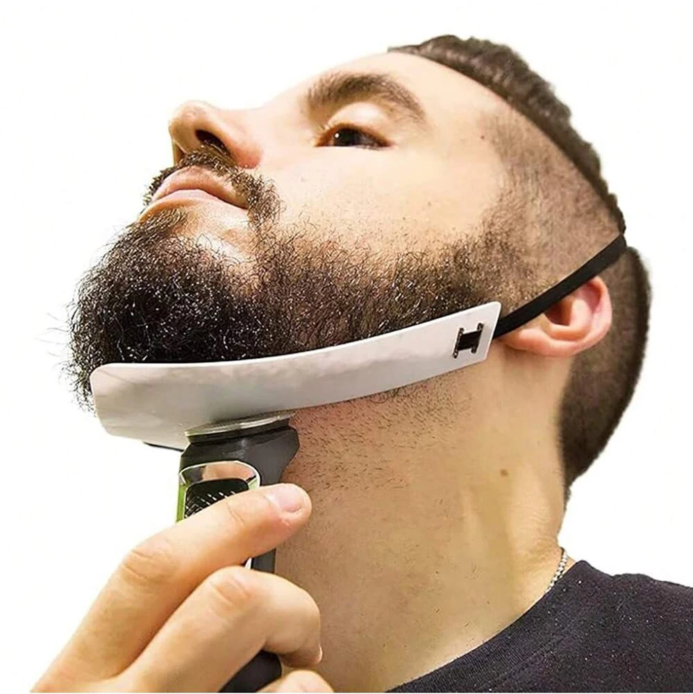 

Neckline Shaving Template Beard Shaper Neckline Guide & Trimmer Kit with Stencil for Men's Goatee and Mustache Grooming