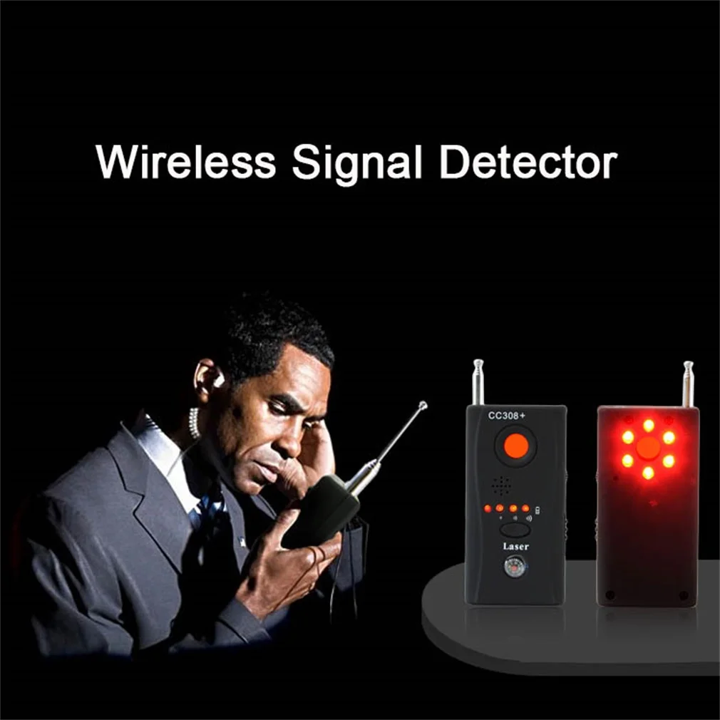 CC308 Camera Detector Radio Wave Signal Detect Camera WiFi RF GSM Device Tracer Full Range Scan Wireless Camera Lens Detector