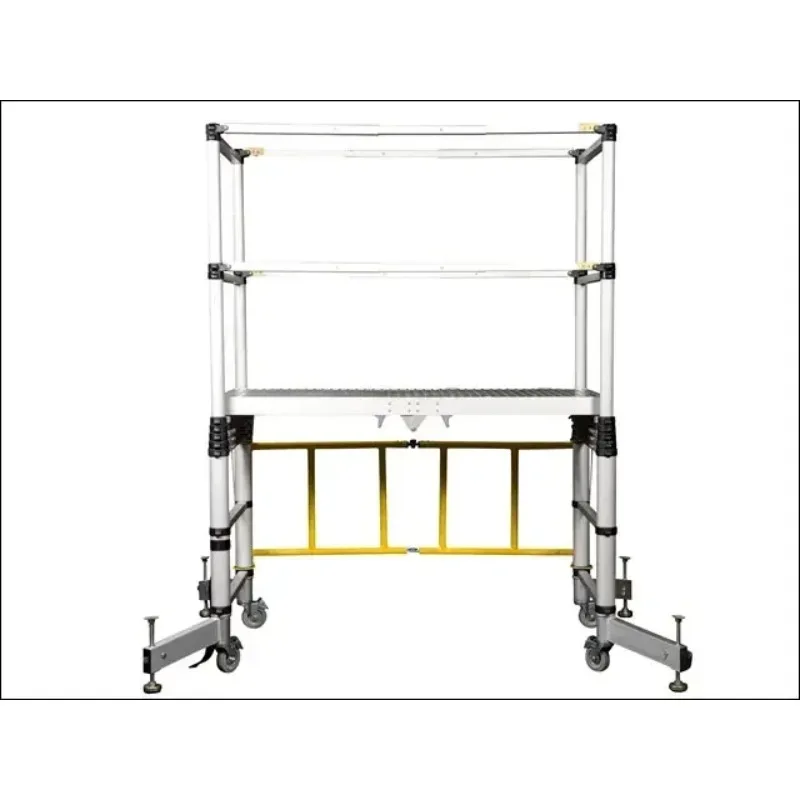 الألومنيوم الحديثة للطي تمديد تلسكوبي سقالة مزيج سلم معدات البناء للاستخدام الصناعي