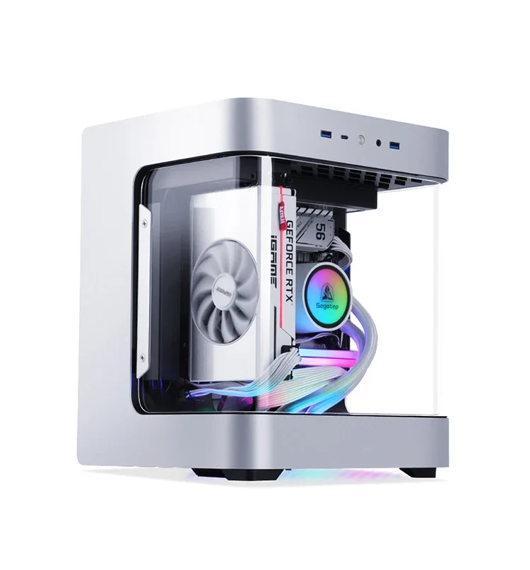 

PC Gaming Case EATX Gaming Cases ATX M-ATX Black White color Magnetic Type Tempered Glass Side Plate