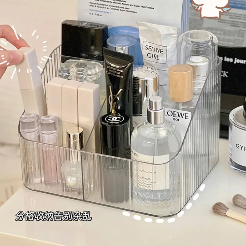 Transparent storage box cosmetics desktop eyebrow pencil box skincare product miscellaneous sorting box acrylic storage rack