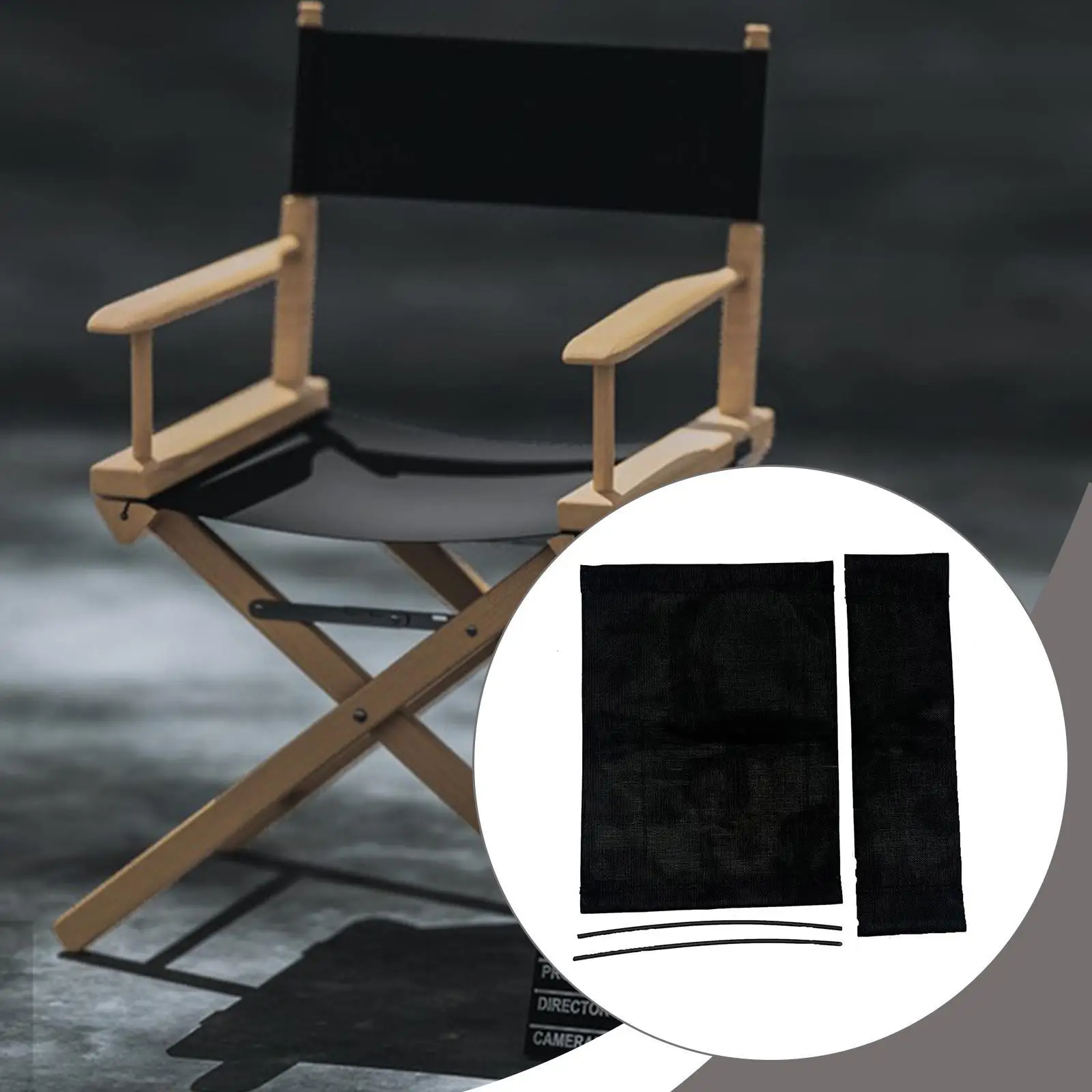 Teslin Director Chair Replacement Fabric Seat and Back Cover Weather Resistant for Indoor Outdoor Patio Garden