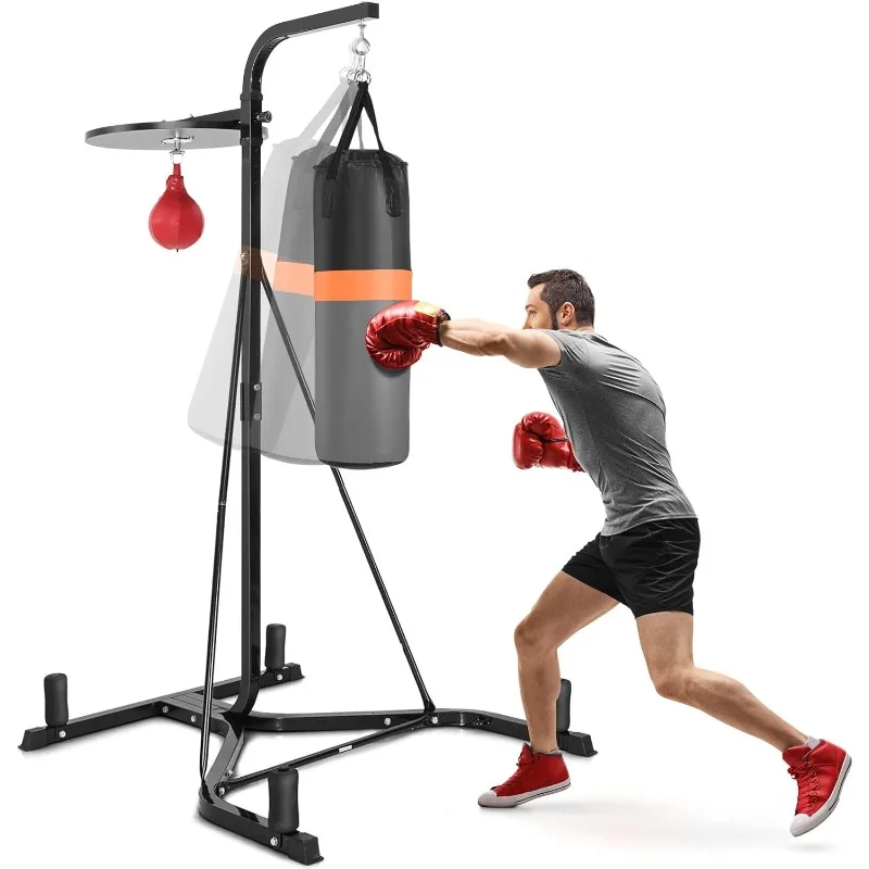 Christmas.Punching Bag with Stand for Adults, Free-Standing Heavy Bag Stand with Height Adjustable Speed Bag for Boxing, Sandbag