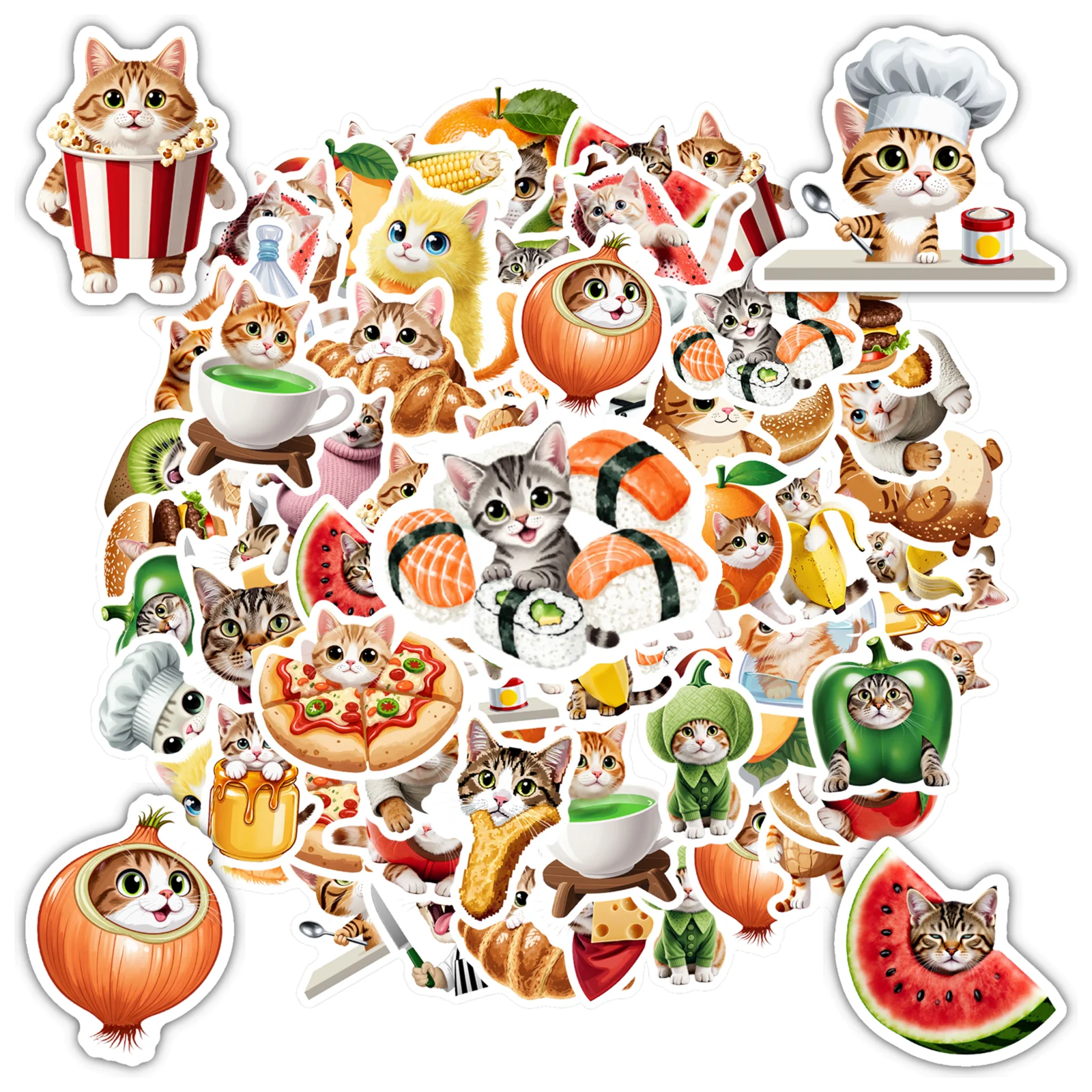 

35 шт., наклейки с причудливыми кошками, милые юмористические наклейки с животными, наклейки «сделай сам», для телефона, ноутбука, скрапбукинга, велосипеда, ноутбука, багажа