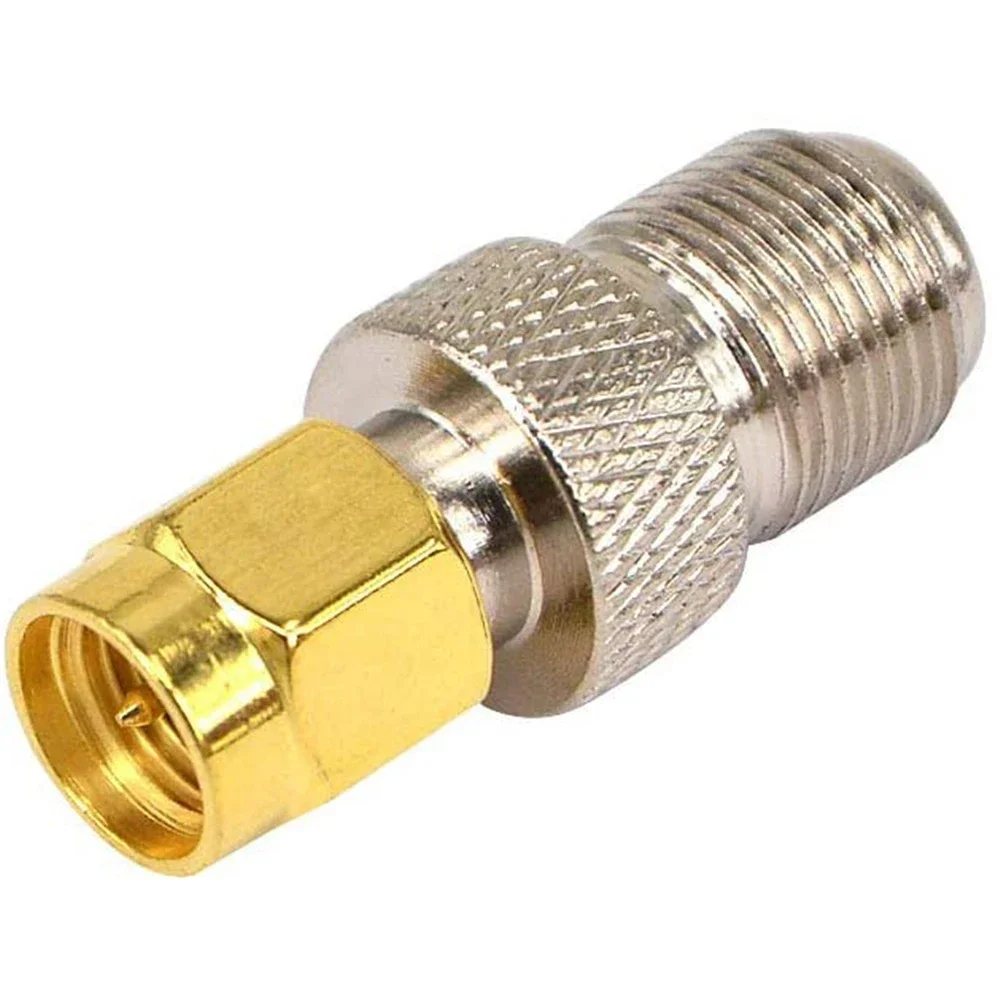 

2Pcs / 1Pc F Type Female Jack to SMA Male Plug Straight RF Coaxial Coax Adapter Connector