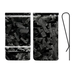 Wholesale Black Real Forged Carbon Fiber Money Clip RIFD Slim Card Holder Wallet for Men Women